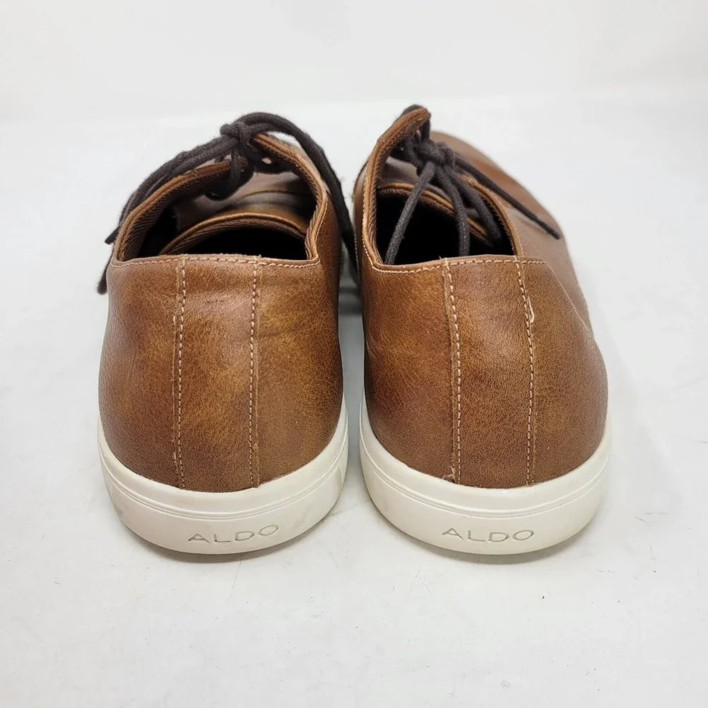 Aldo Shoes Mens 8 Sneakers Casual Minimalist Casual Lace Up‎ Oxford Brown Adult
